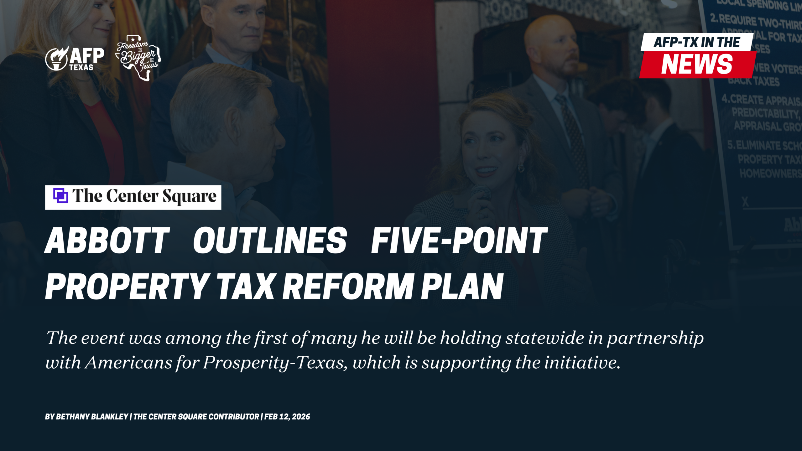 Abbott outlines five-point property tax reform plan - Freedom is Bigger ...